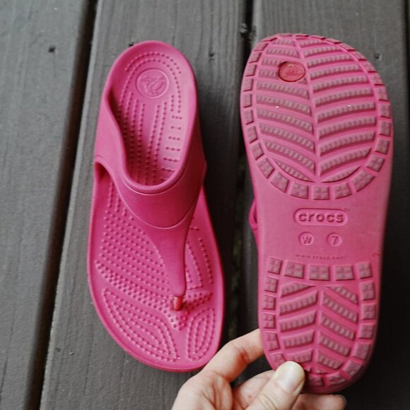 Crocs Women's Sloane Platform Flip-Flop Pink Size 7 - Picture 4 of 7